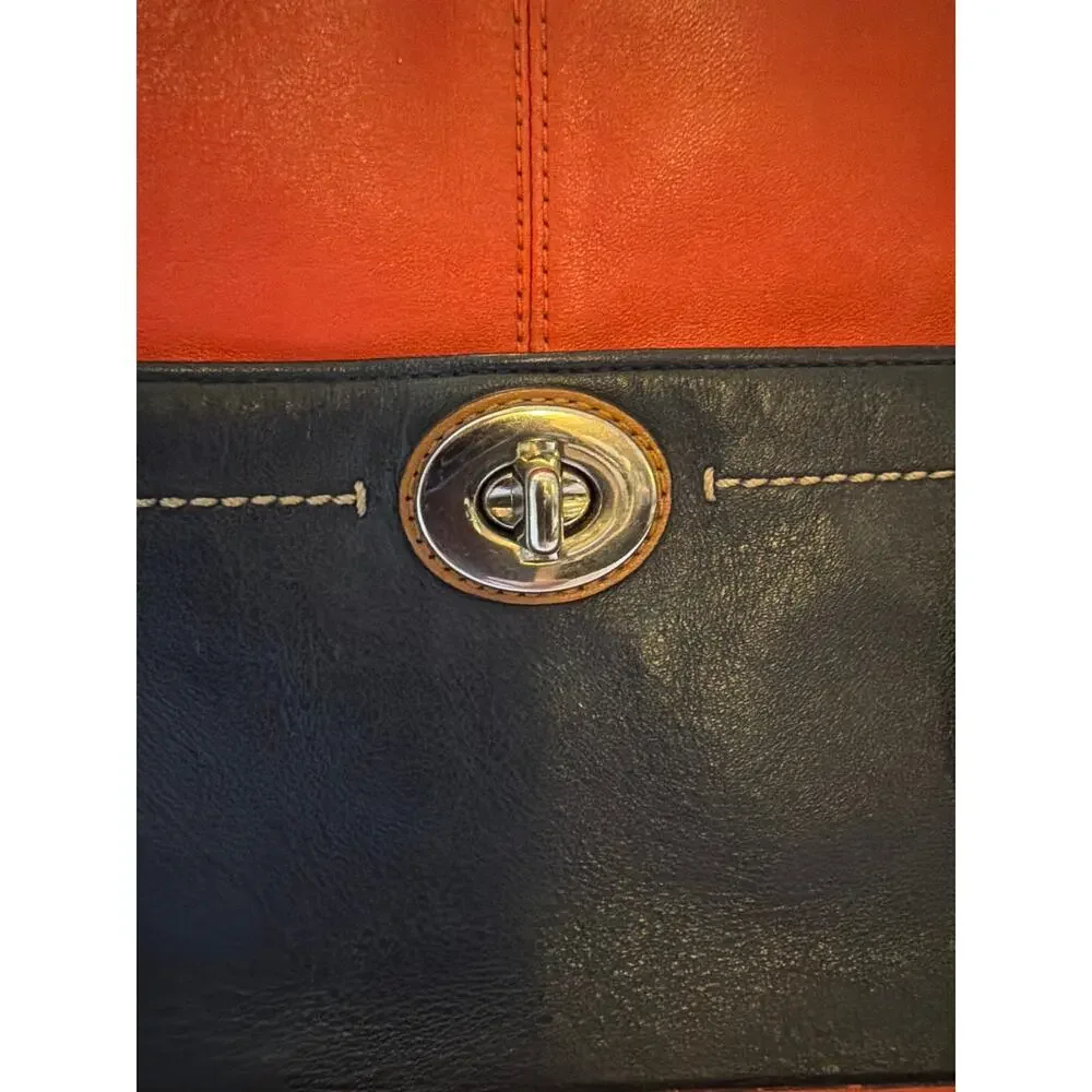 Coach Park Carrie Colorblock Leather Shoulder Tote Bag – Style F24065